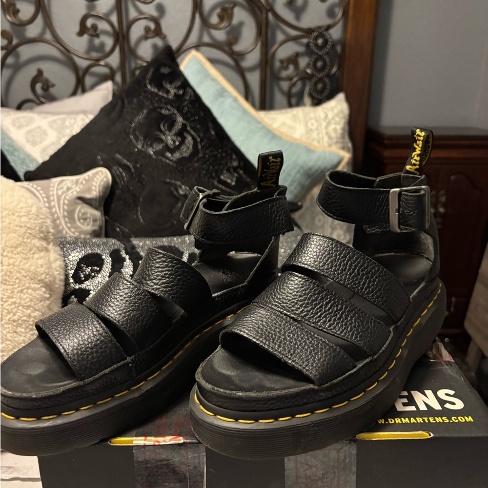 Dr. Martens Black Strappy Sandals